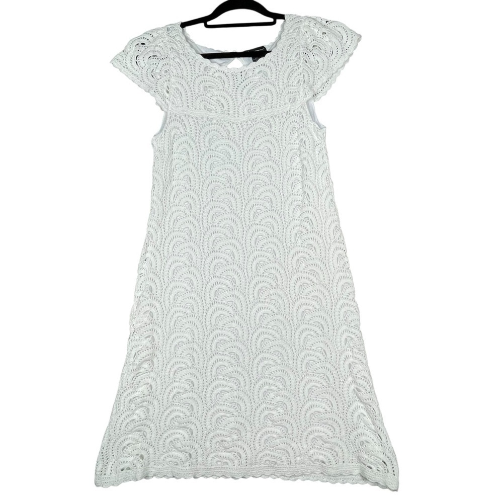 INC Crochet Bodycon Feminine Romantic Cottagecore Lined Dress - Sz XS*